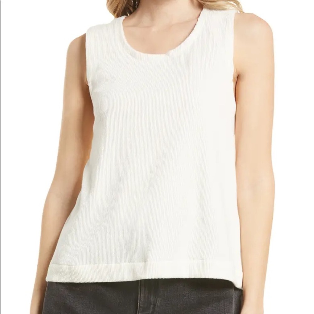 MADEWELL Ottoman Jaquard Cross back tank top - Picture 2 of 8